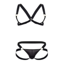  Harness Bra - Jockstrap Outfit - Black