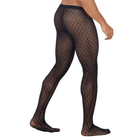  Diamond Mesh Stockings - Black