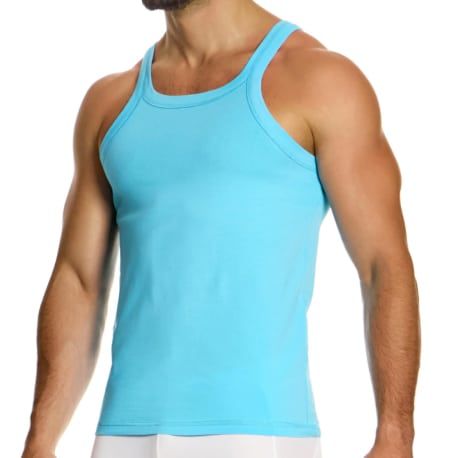 Modus Vivendi Débardeur Peace Coton Bleu Turquoise