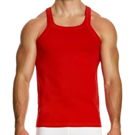 Modus Vivendi Débardeur Peace Coton Rouge