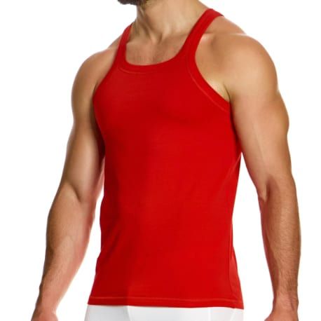 Modus Vivendi Débardeur Peace Coton Rouge