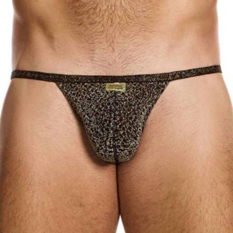 Modus Vivendi Slip Tanga Crackled Doré