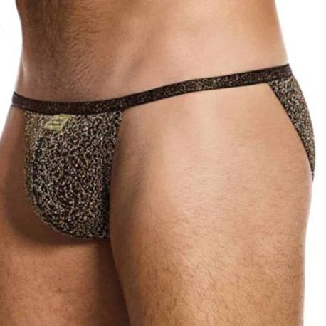 Modus Vivendi Slip Tanga Crackled Doré