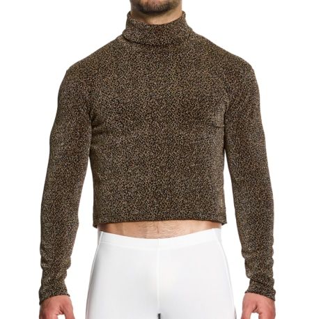 Modus Vivendi Crop Top Col Roulé Crackled Doré