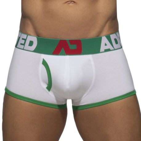 Addicted Boxer Open Fly Coton Blanc - Vert