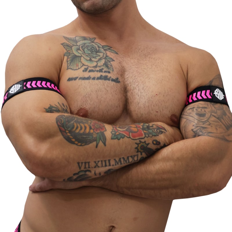  2-Pack Daycrawler Armbands - Black - Neon Pink