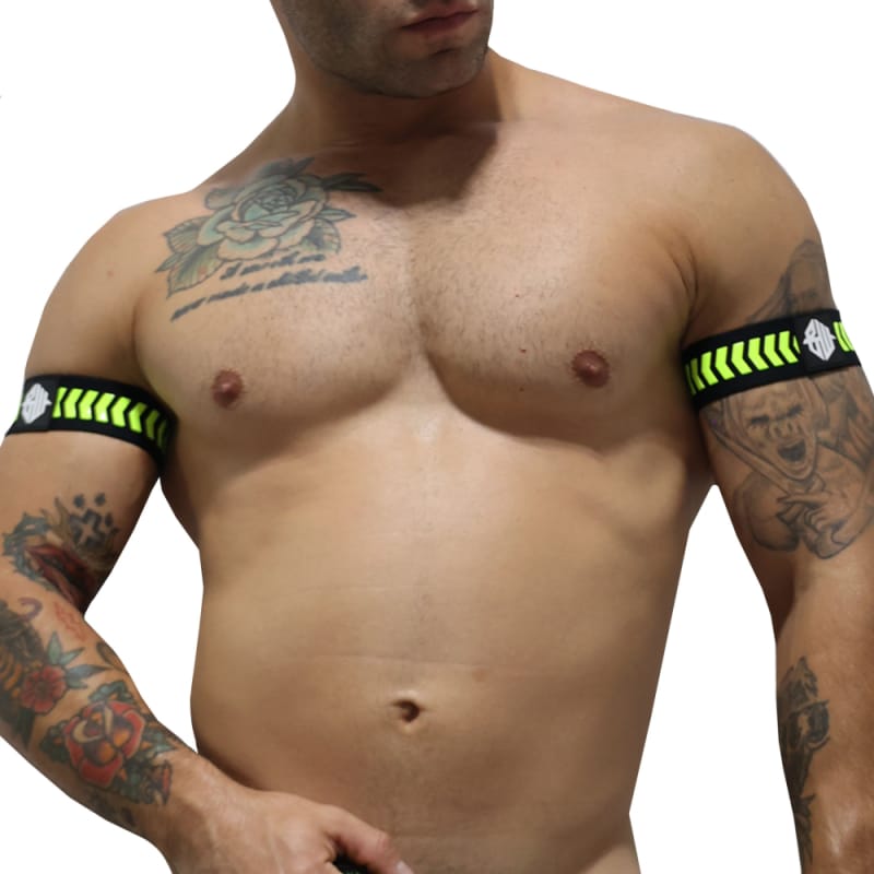  2-Pack Daycrawler Armbands - Black - Neon Yellow