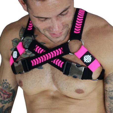  Harnais Circuit Daycrawler Noir - Rose Fluo