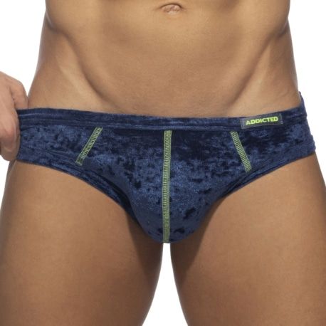 Addicted Slip Bikini Velvet Shady Bleu Marine