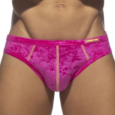 Addicted Velvet Shady Bikini Briefs - Fuchsia