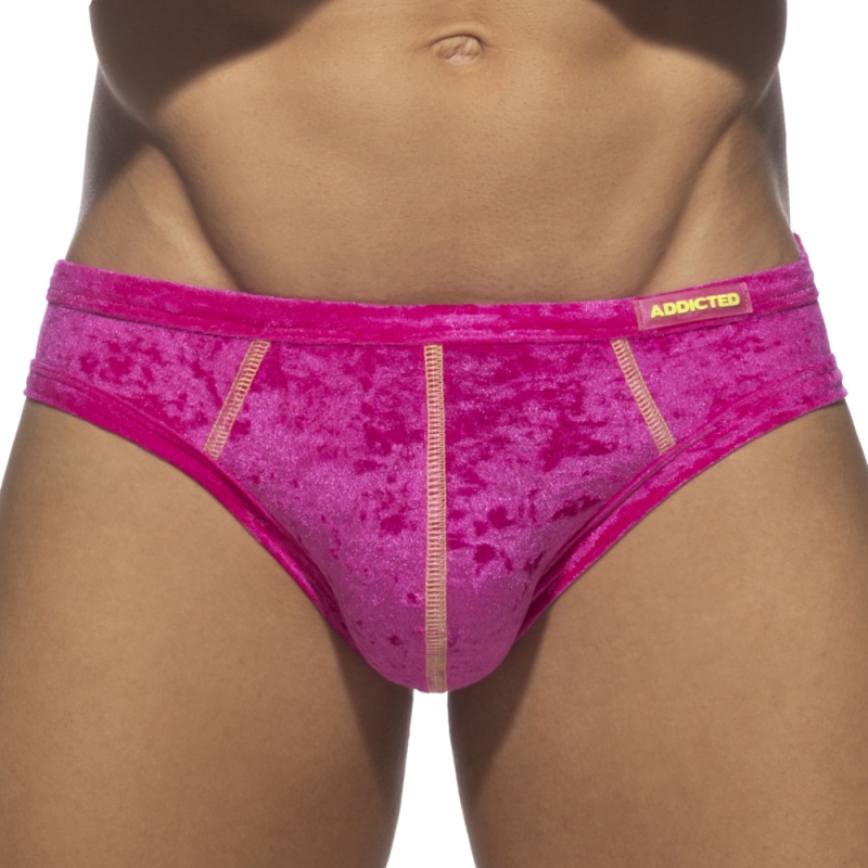Addicted Velvet Shady Bikini Briefs - Fuchsia