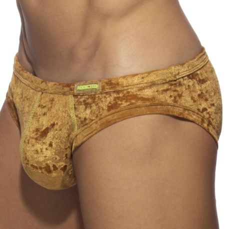 Addicted Slip Bikini Velvet Shady Moutarde