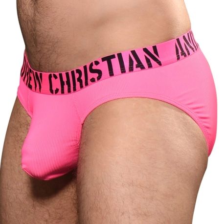Andrew Christian Slip Almost Naked Hotness Rib Rose Fluo