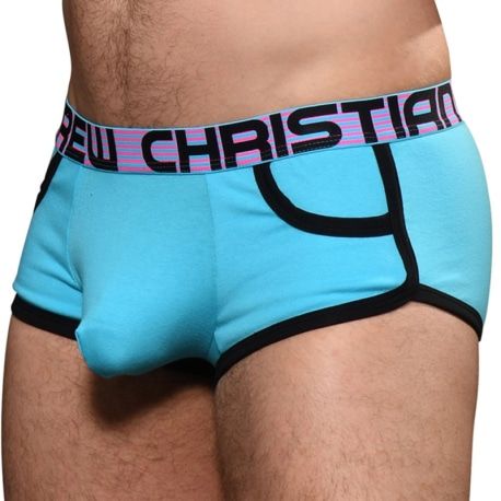 Andrew Christian Shorty Almost Naked Rétro Pocket Bleu Turquoise