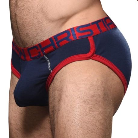 Andrew Christian Slip CoolFlex Modal Show-It Bleu Marine