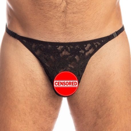 L'Homme invisible String Striptease Black Lotus Noir