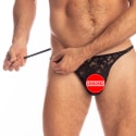 L'Homme invisible Black Lotus Striptease Thong - Black