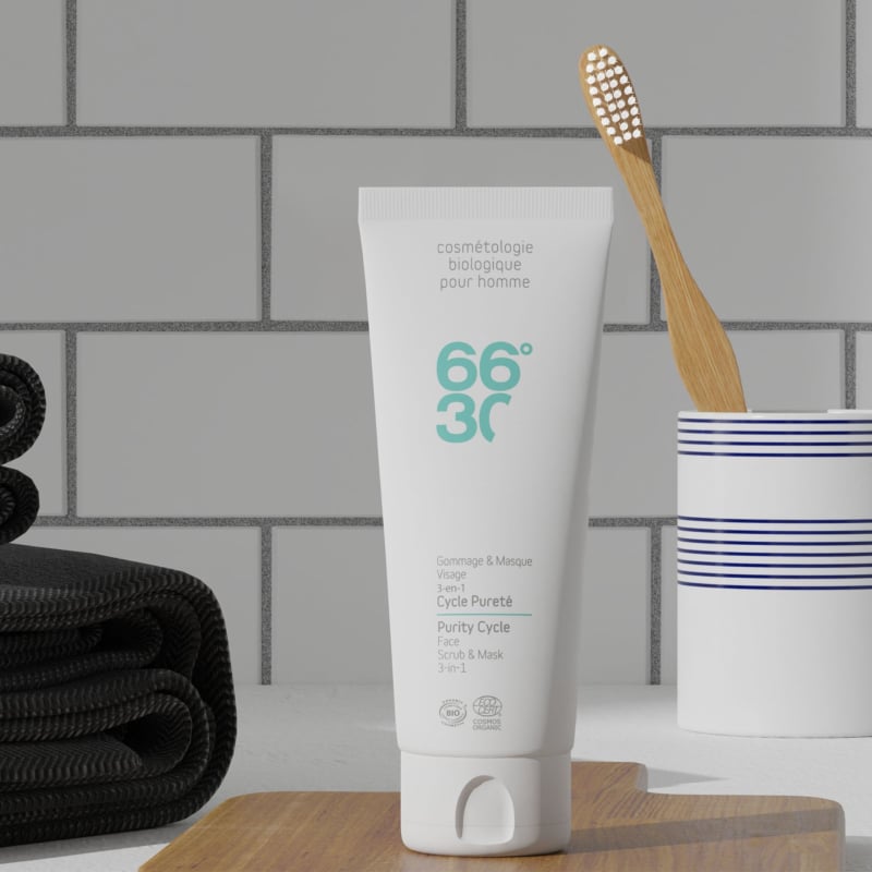 66°30 Gommage et Masque Visage 3-en-1 - Cycle Pureté - 100 ml