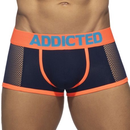 Addicted Boxer Neon Mesh Bleu Marine