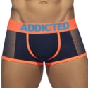 Addicted Boxer Neon Mesh Bleu Marine
