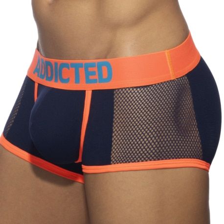 Addicted Boxer Neon Mesh Bleu Marine