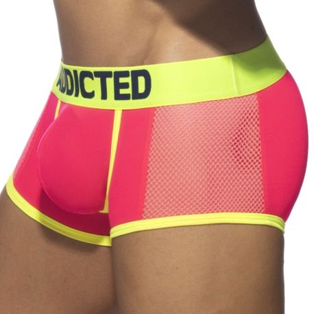 Addicted Boxer Neon Mesh Rose Fluo