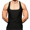 Andrew Christian Midnight Mesh Tank Top - Black