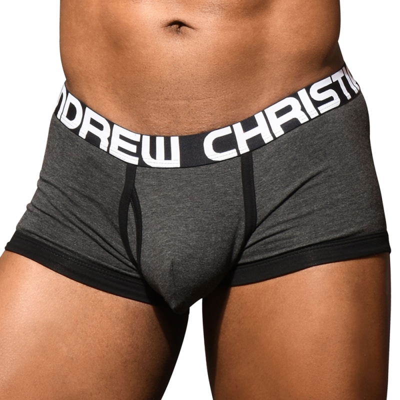 Andrew Christian Almost Naked Flag Tagless Trunks - Charcoal
