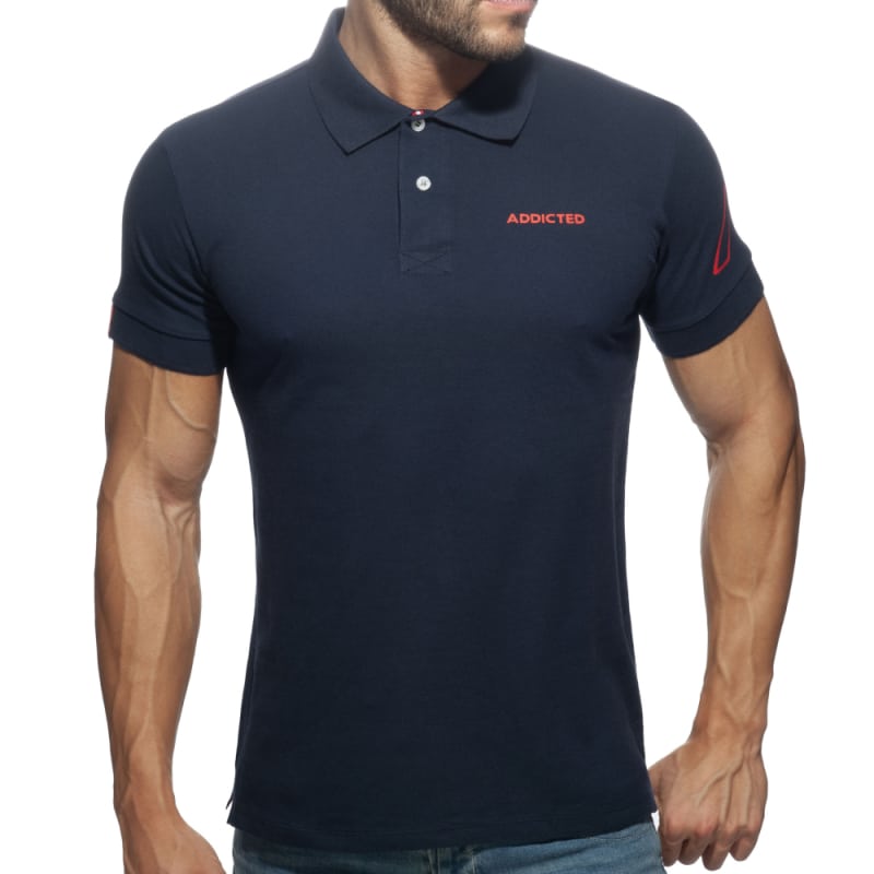 Addicted Polo AD Coton Bleu Marine