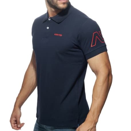 Addicted Polo AD Coton Bleu Marine