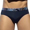 ES Collection Slip de Bain Double Side Tropical Glitter Bleu Marine