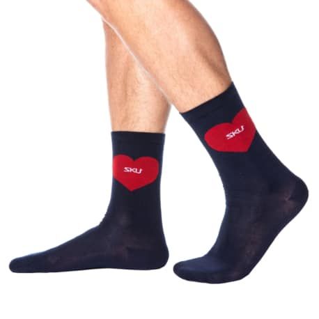 SKU Chaussettes Basses Coton Cœurs - Bleu Marine