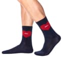SKU Chaussettes Basses Coton Cœurs - Bleu Marine