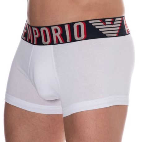 Emporio Armani Boxer Megalogo Coton Blanc
