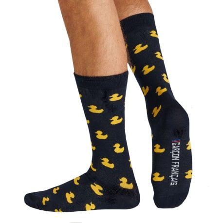 Garçon Français Chaussettes Basses Canard Bleu Marine