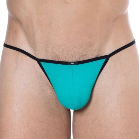 SKU Plain Cotton Mini G-String - Green