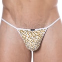 SKU String Ficelle Mini Coton Léopard Blanc - Or