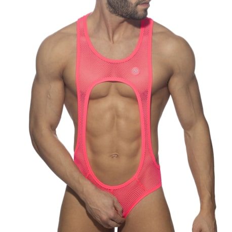 Addicted Body Empty Bottom Sexy Mesh Rose Fluo