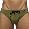 Addicted Slip de Bain Piqué Kaki
