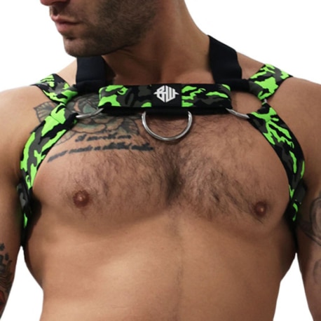  Harnais 3-Way Neo Camo Vert Fluo