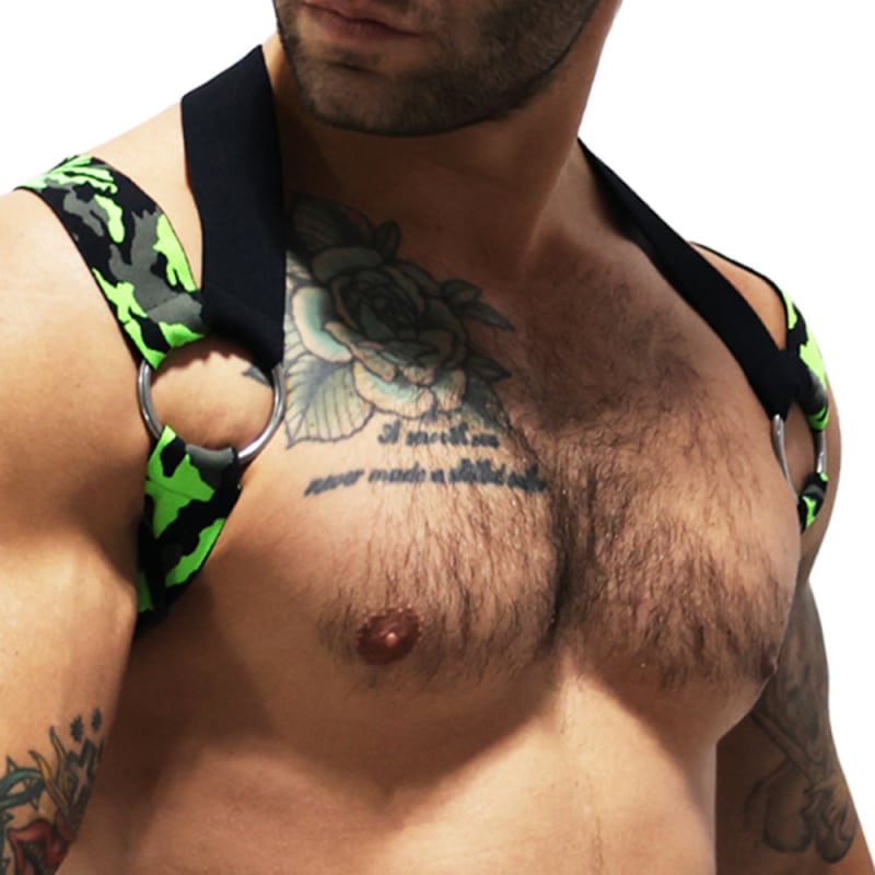  Harnais 3-Way Neo Camo Vert Fluo