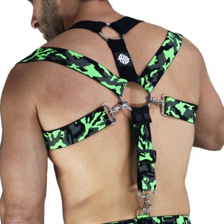  Harnais 3-Way Neo Camo Vert Fluo