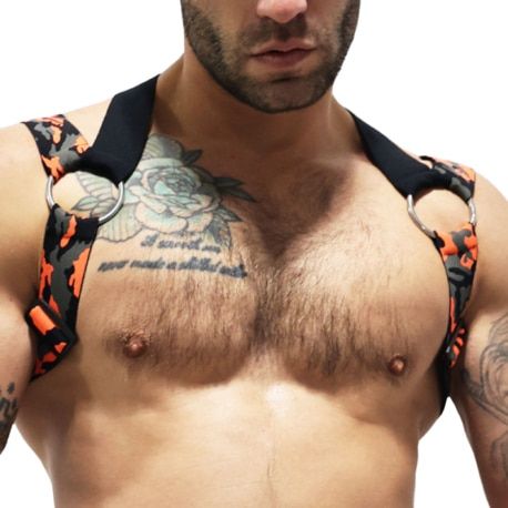  Neo Camo 3-Way Harness - Neon Orange
