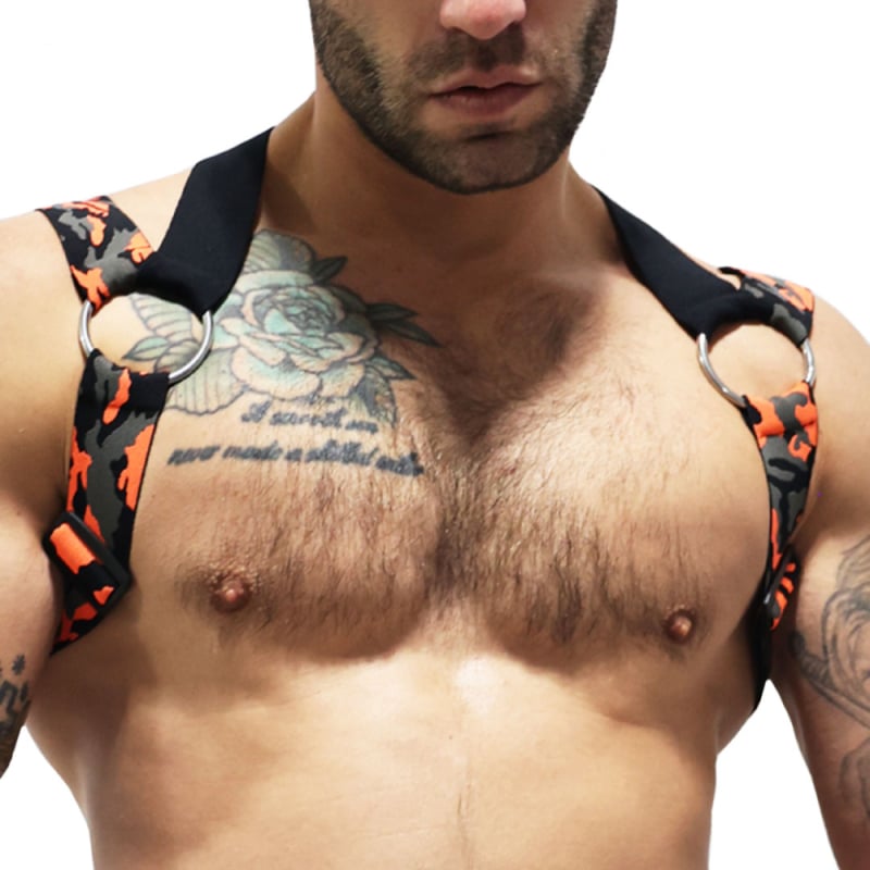  Neo Camo 3-Way Harness - Neon Orange
