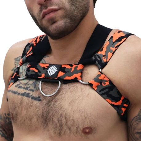  Neo Camo 3-Way Harness - Neon Orange