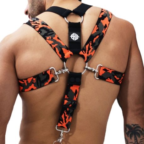  Harnais 3-Way Neo Camo Orange Fluo