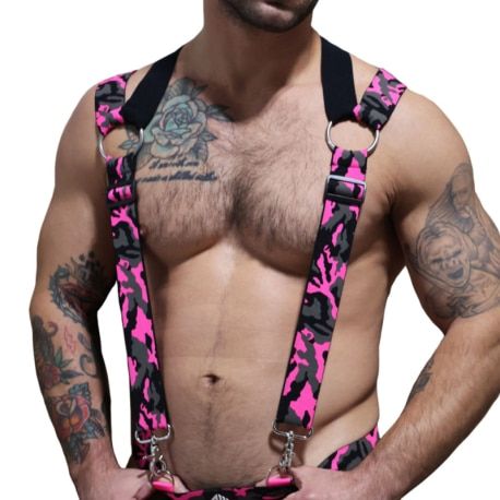  Neo Camo 3-Way Harness - Neon Pink