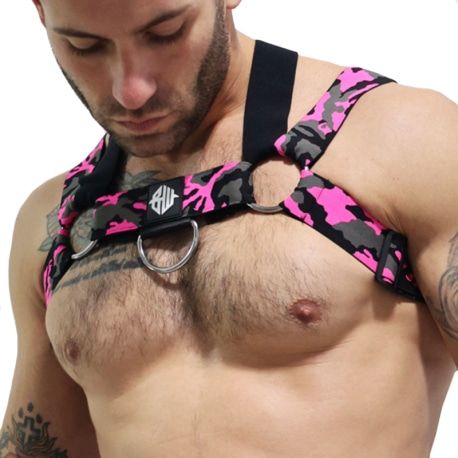  Neo Camo 3-Way Harness - Neon Pink
