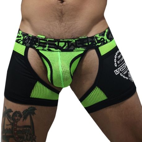  Boxer Jock Chock Neo Camo Vert Fluo