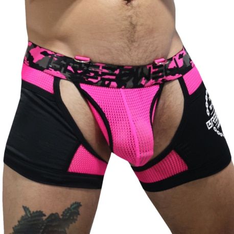 Boxer Jock Chock Neo Camo Rose Fluo